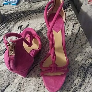Brian atwood wedge sexy heels.fuschia color